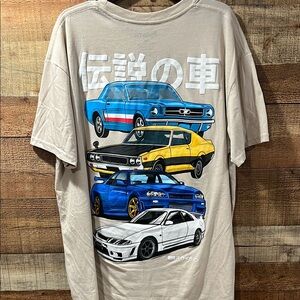 RGSTR Graphic Car Print Beige T-Shirt MENS 2XL